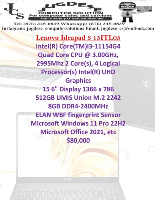 Lenovo Ideapad 3 15ITL05