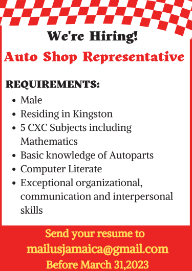 Auto Shop Representative