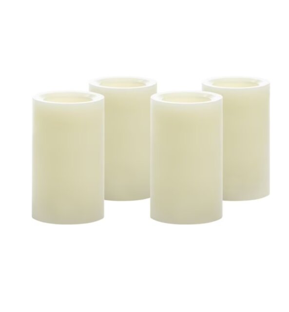 Simply Essential 4 Led Pillar Candles