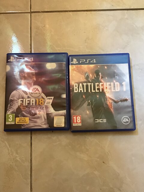 Ps4 Fifa18 And Ps4 Battlefield 1