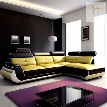 Yellow, Gargantuan Sofa Sectional (NEW)