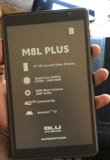 New 4G LTE Sim Unlocked 8” Blu M8L Plus With 32GB 