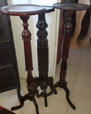 Solid Wooden Antique Mahogany Plant Stands 