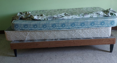 Bed Frame, Twin With Mattress- Used
