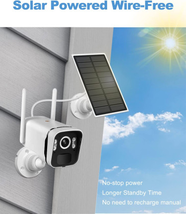 Zhxinsd Solar Wireless Camera Security System