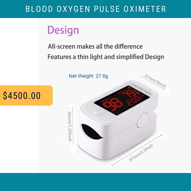 Blood Oxygen Pulse Oximeter