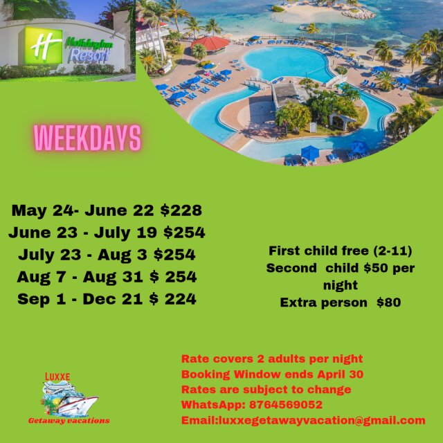 New Updated Rates For Holiday Inn