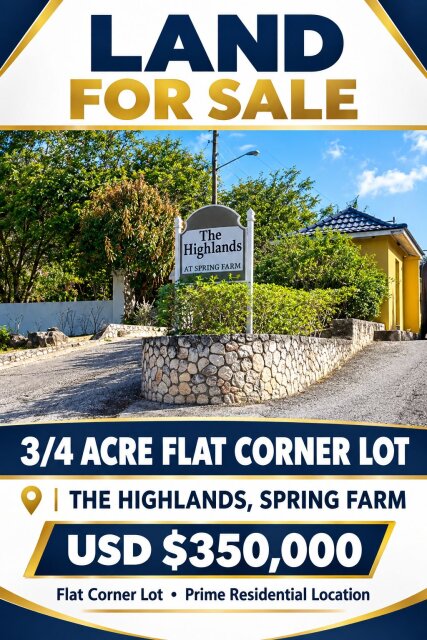 3/4 ACRE FLAT LAND