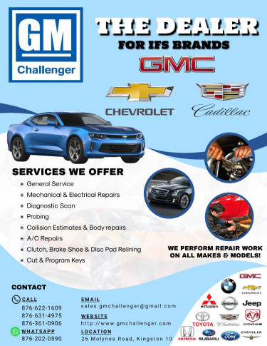 AUTO REPAIR SERVICES OFFERED AT GM CHALLENGER