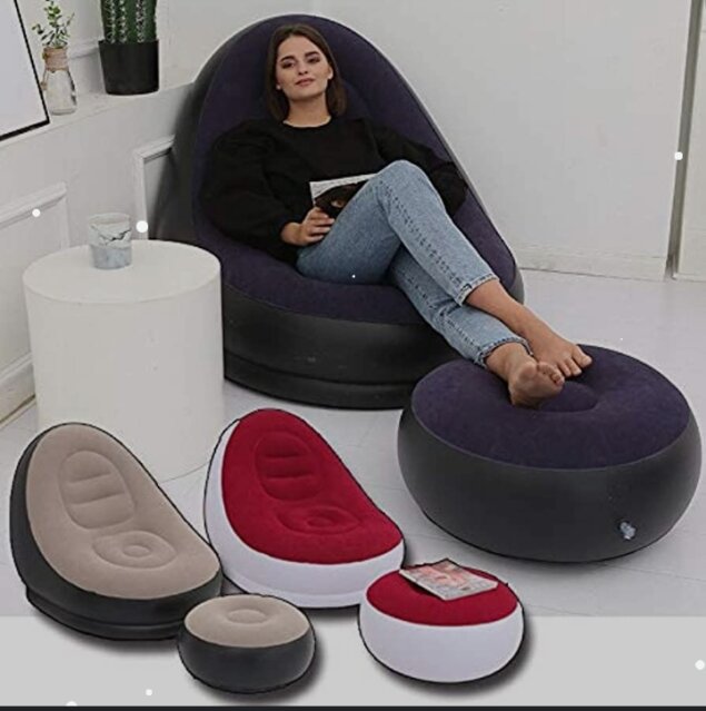 Inflatable Sofa-bed With Foot Rest