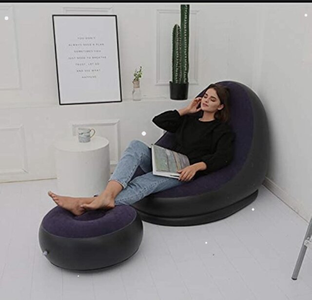 Inflatable Sofa-bed With Foot Rest