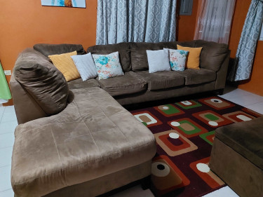 L Shape Brown Sectional