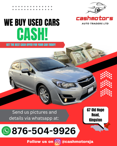 WE BUY USED CARS! GET THE BEST OFFER TODAY