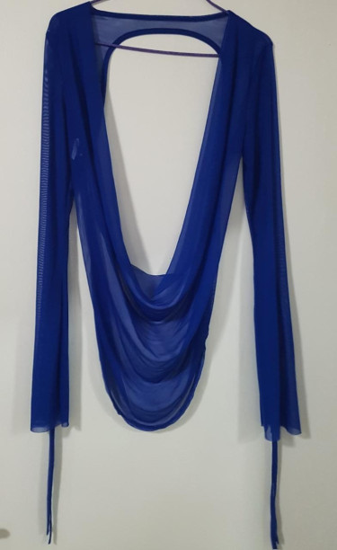 V- Cut Royal Blue Dress (Brand New)
