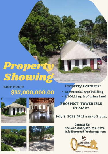 Prime Commercial Land With Building In Tower Isle