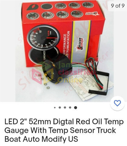 Racing Oil Temp Guage With Sensor