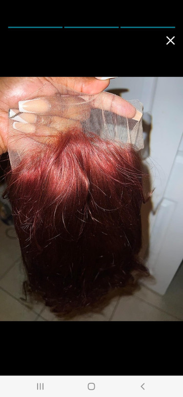 20 Inch Reddish Brownlace Front Wig