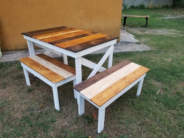 Farmhouse  Ustom Table And Benches
