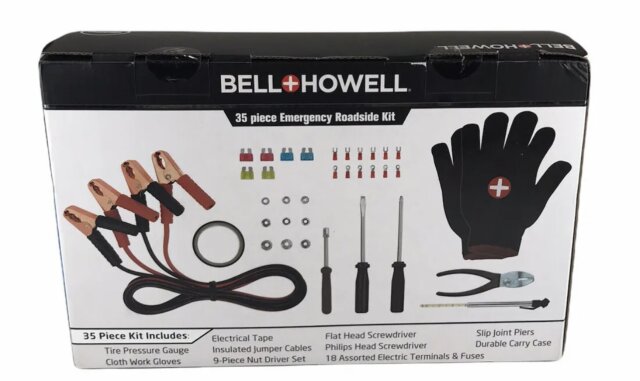 BELL & HOWELL 35 PIECE EMERGENCY ROADSIDE KIT