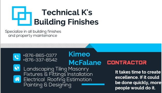 Technical K's Building Finishes Ltd