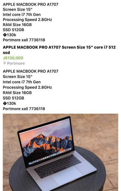 Macbook Pro 2017 15 Inch Core I7 512ssd
