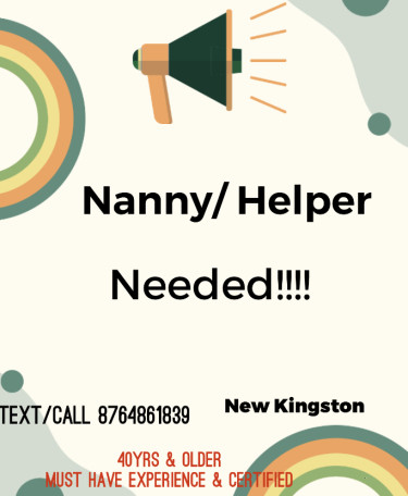LIVE IN NANNY NEEDED URGENTLY 