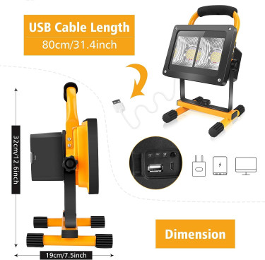 40W LED Rechargeable Work Light