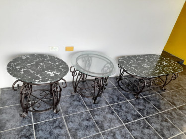 3-piece Glass Side Tables