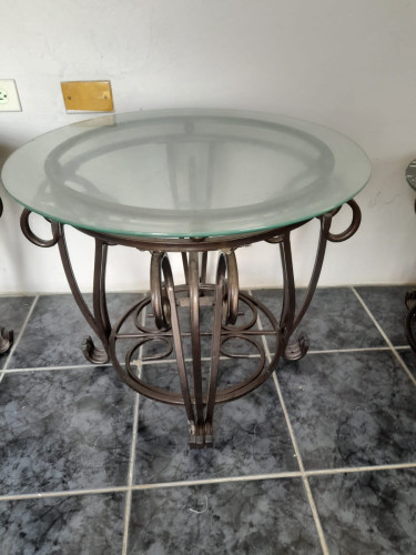 3-piece Glass Side Tables