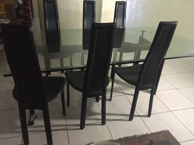 Glass Top Dining Table With Chairs