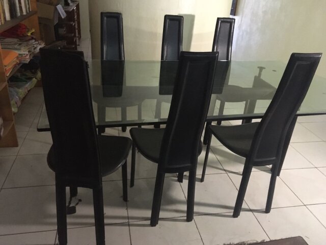 Glass Top Dining Table With Chairs