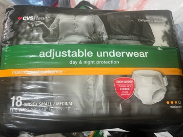 Adjustable Adult Underwear Small/Medium