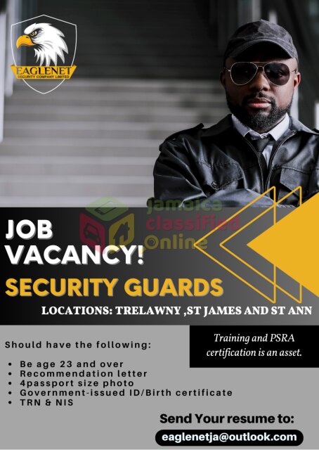 Job Vacancy - Security Guard