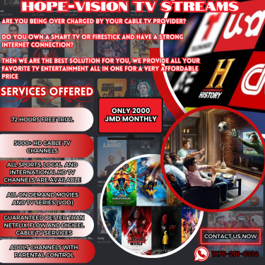 ULTRA HD LIVE CABLE TV, TV SERIES AND MOVIES.