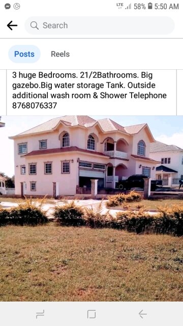House For Sale South St.Elizabeth  8768076337