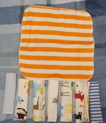 8 Pcs Pack Cotton Baby Rags