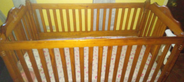 Baby Crib, Mirror And Drawers