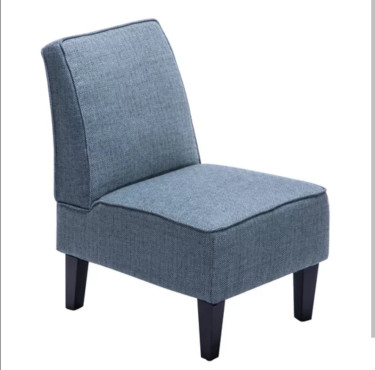 Armless Accent Sofa Chair - Teal - Pair