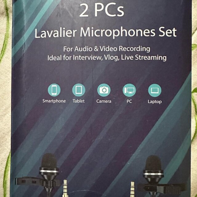 Lavalier 2 Pc Mic Set Interviews New Microphone
