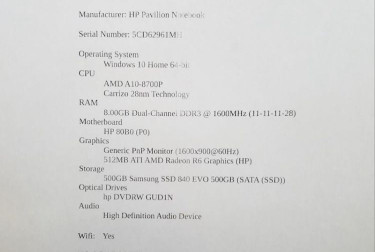 HP PAVILION LAPTOP