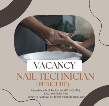 Nail Technician Needed For Pedicures 
