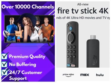 Firestick With 3-6-12 Months Live TV Subscription