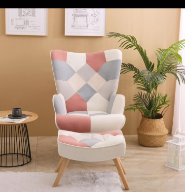 Accent Chair With Ottoman