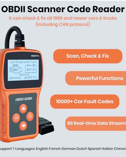 OBD Scanner Car Diagnostic Chip Reader  Code