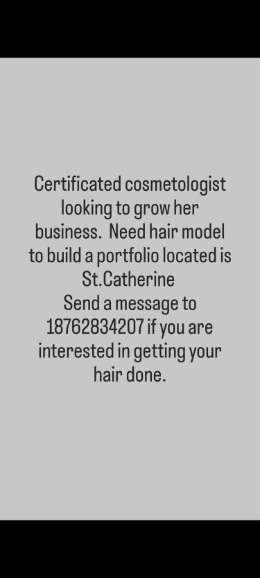 Cosmetologist Looking For Hair Model 