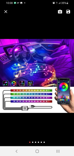 Vehicle Strip Light USB Drive App Music