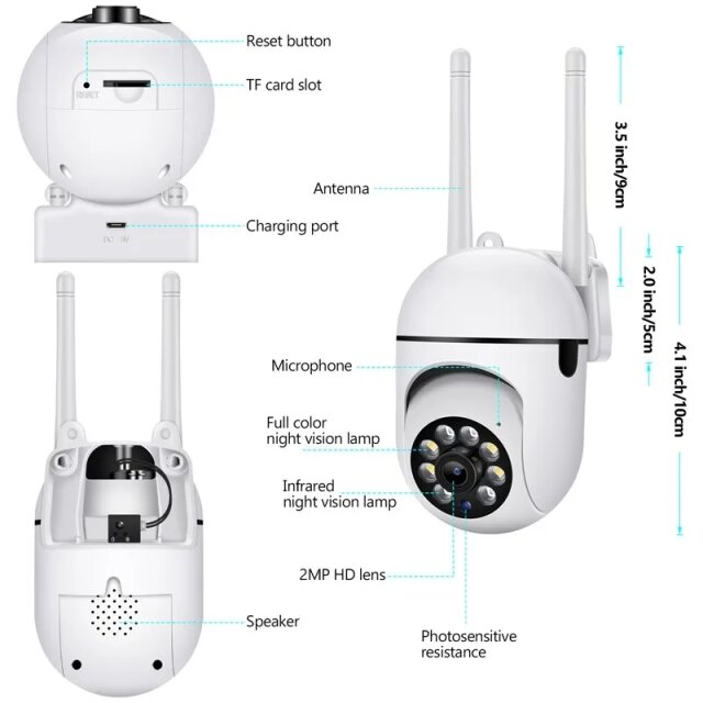 5G Wifi PTZ IP Surveillance Camera