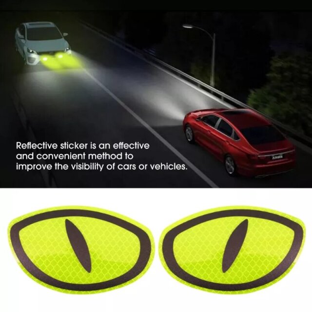 Cat Eyes Reflective Warning Decals