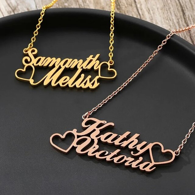 Custom Double Name Necklaces