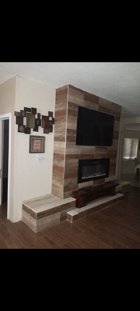 Custom Build  Fireplace And Tv Entertainment